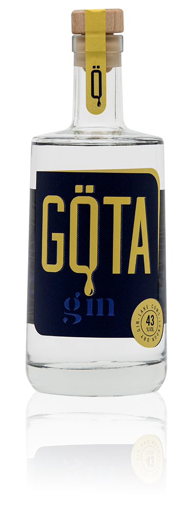 The original bottle of Göta Gin, the artisanal London dry gin